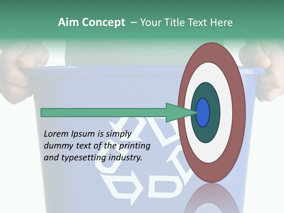 Man Holding Recycling Bin PowerPoint Template