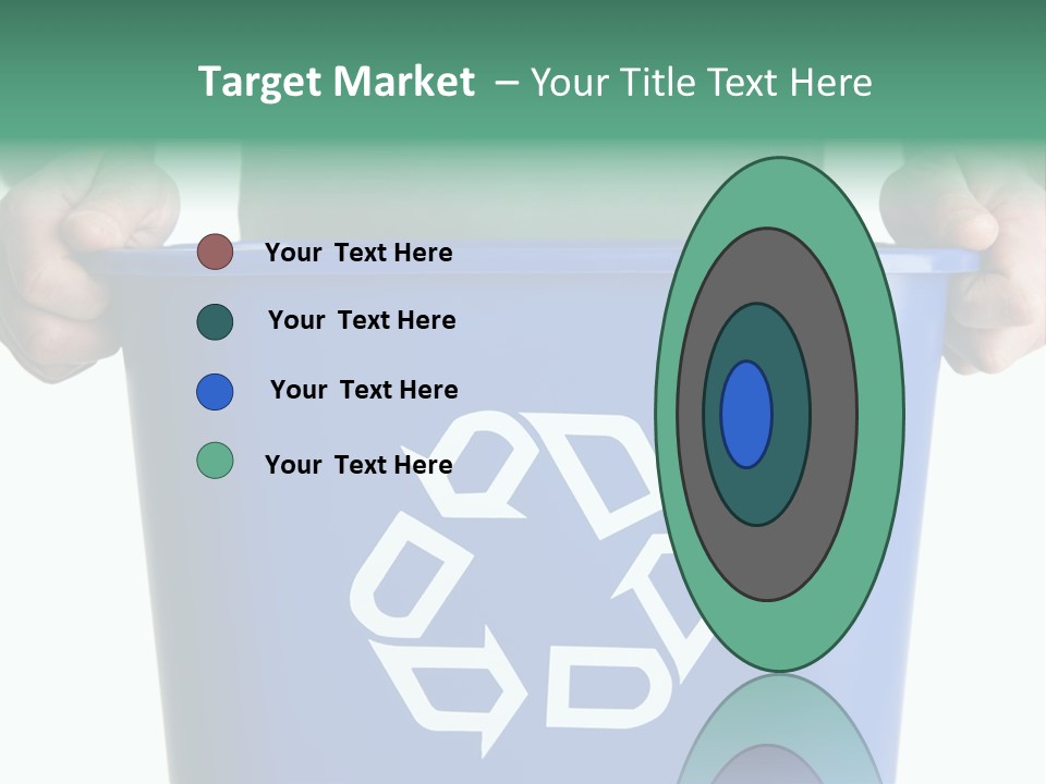 Man Holding Recycling Bin PowerPoint Template