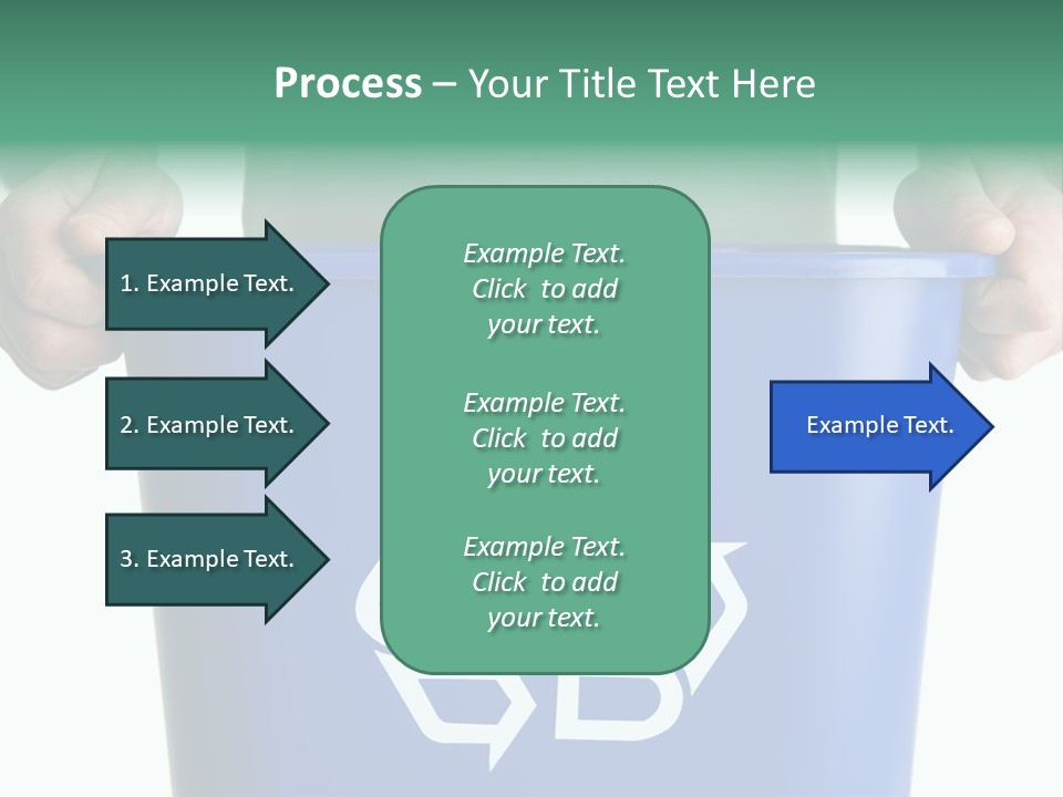 Man Holding Recycling Bin PowerPoint Template