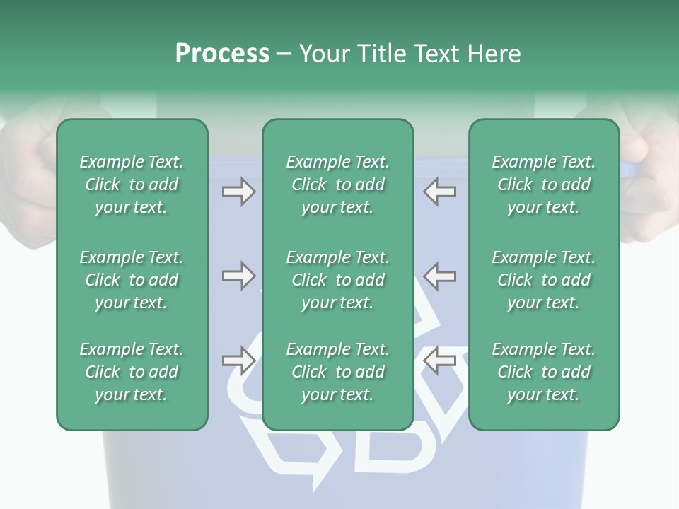 Man Holding Recycling Bin PowerPoint Template