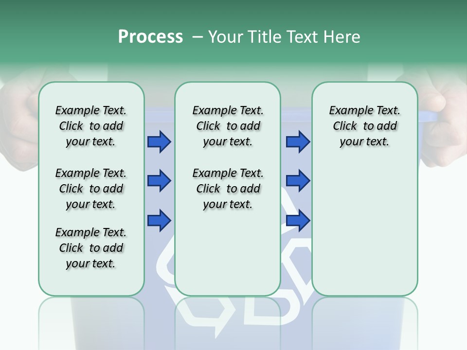 Man Holding Recycling Bin PowerPoint Template