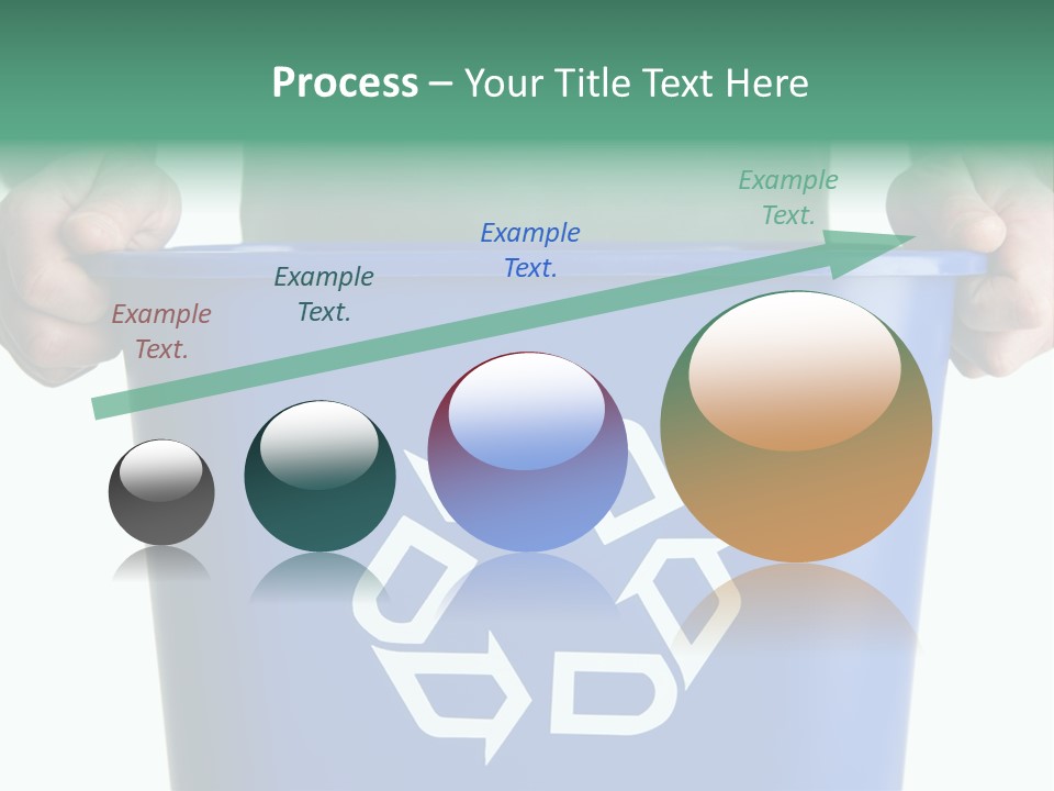 Man Holding Recycling Bin PowerPoint Template