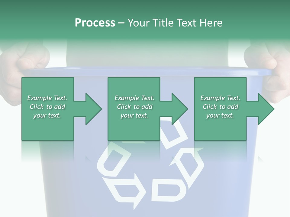 Man Holding Recycling Bin PowerPoint Template