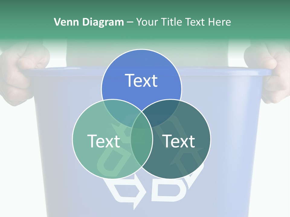 Man Holding Recycling Bin PowerPoint Template