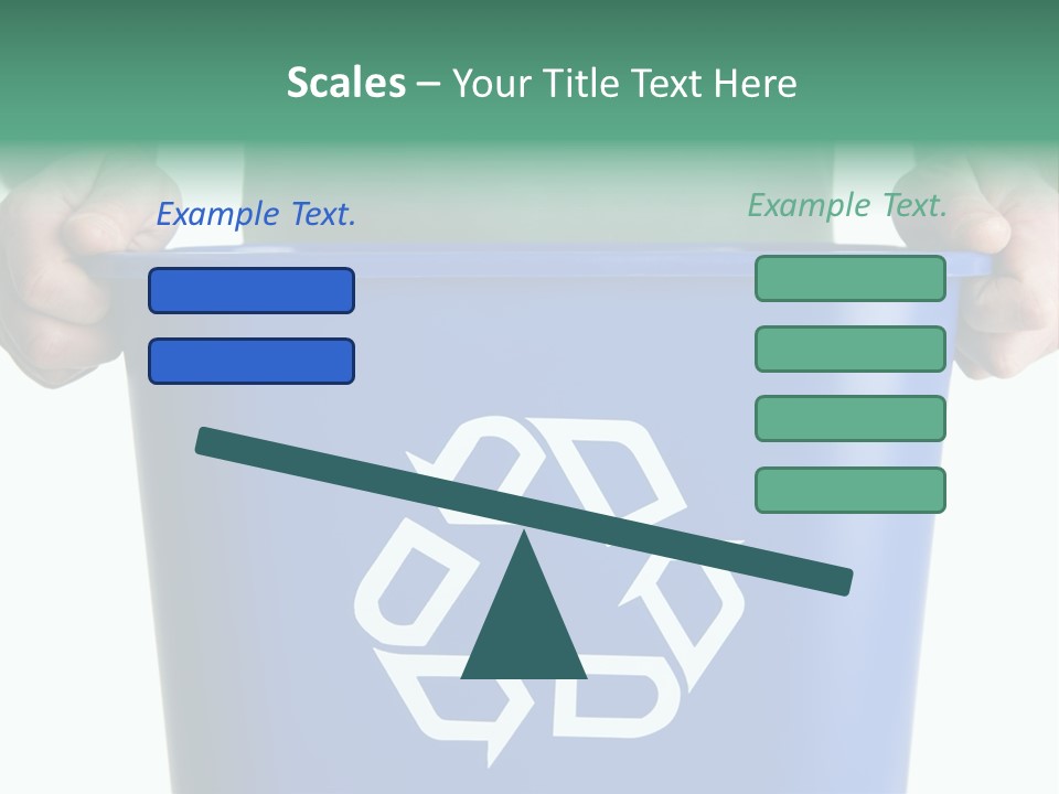 Man Holding Recycling Bin PowerPoint Template