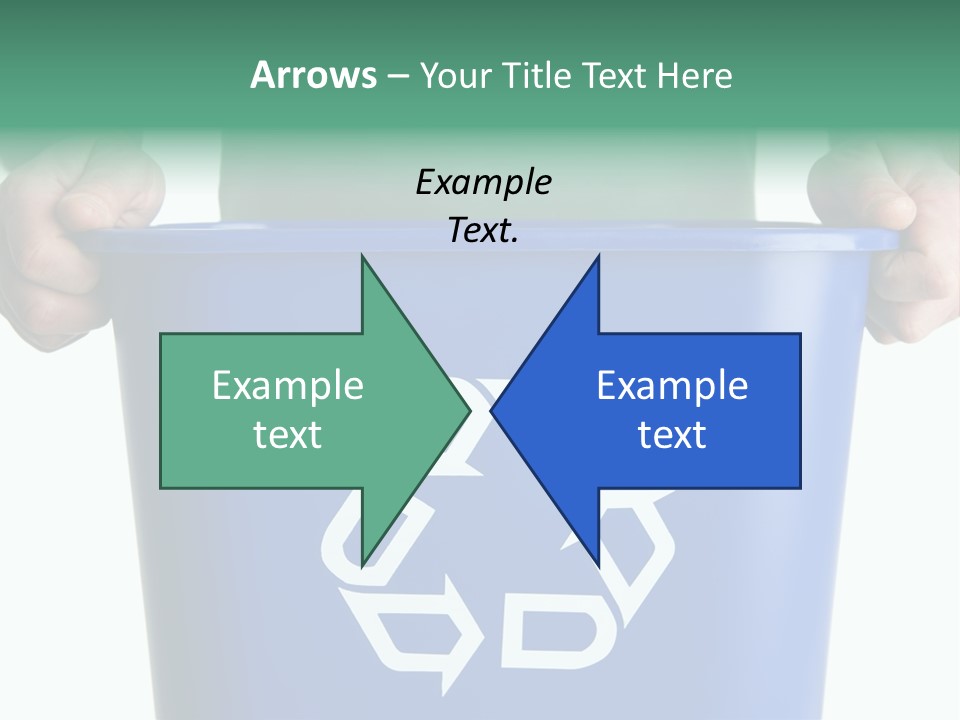 Man Holding Recycling Bin PowerPoint Template