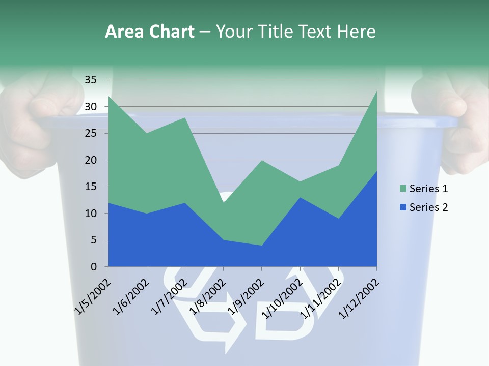 Man Holding Recycling Bin PowerPoint Template