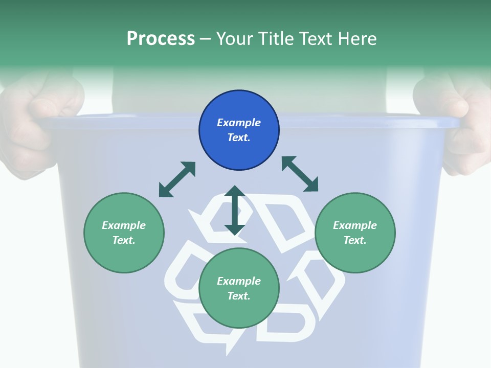 Man Holding Recycling Bin PowerPoint Template