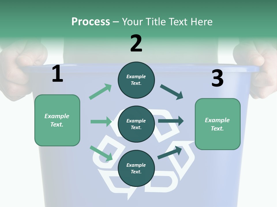 Man Holding Recycling Bin PowerPoint Template