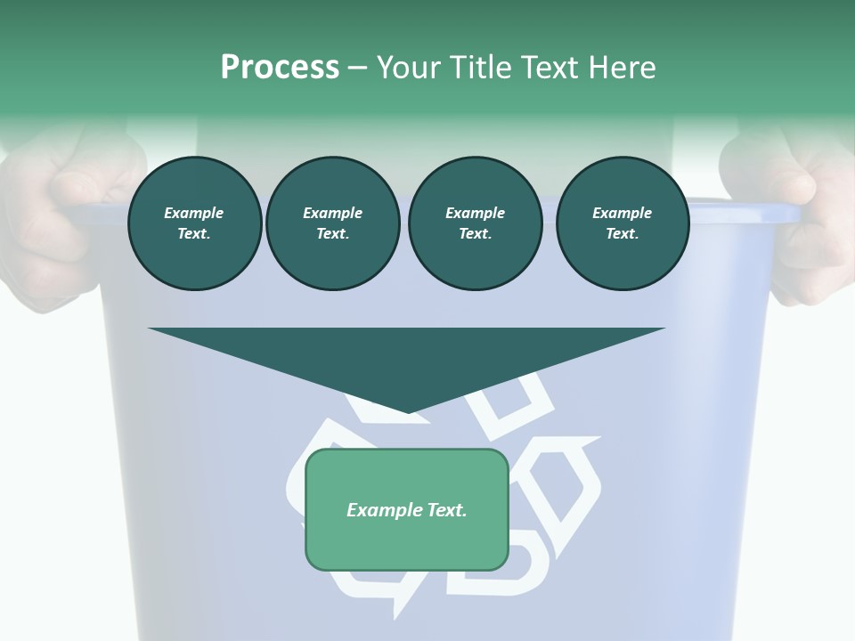 Man Holding Recycling Bin PowerPoint Template