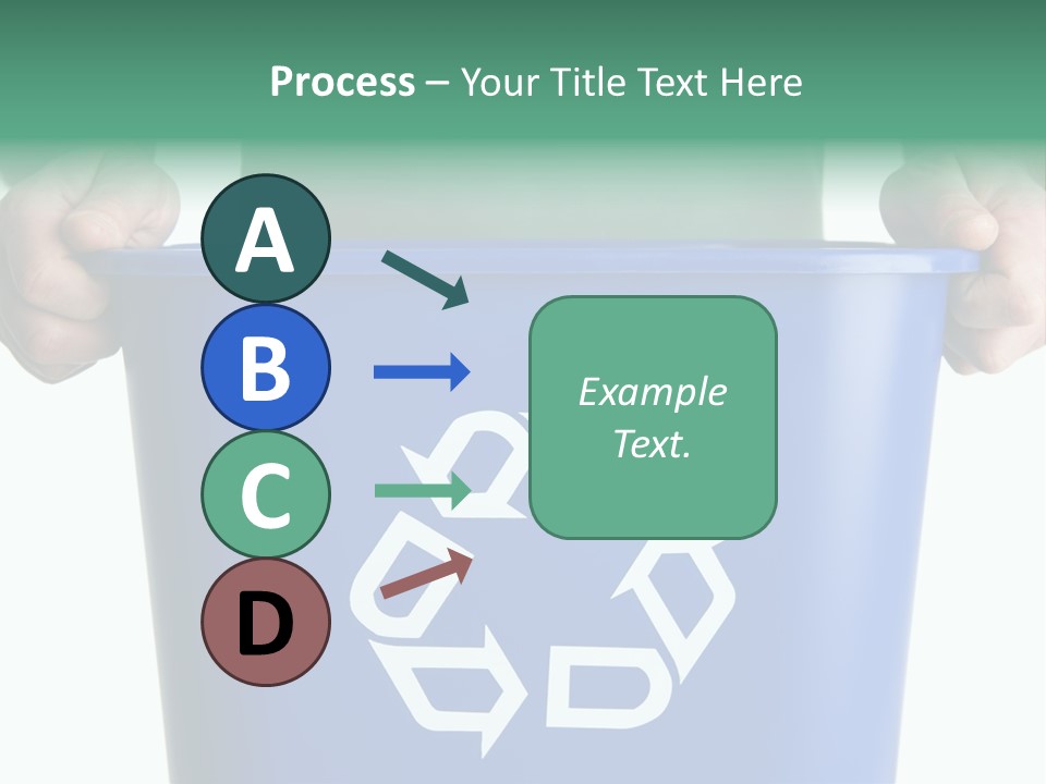 Man Holding Recycling Bin PowerPoint Template