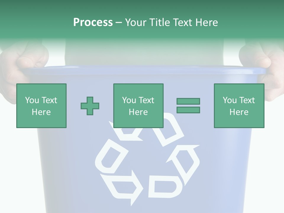 Man Holding Recycling Bin PowerPoint Template