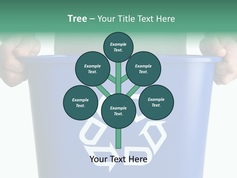 Man Holding Recycling Bin PowerPoint Template