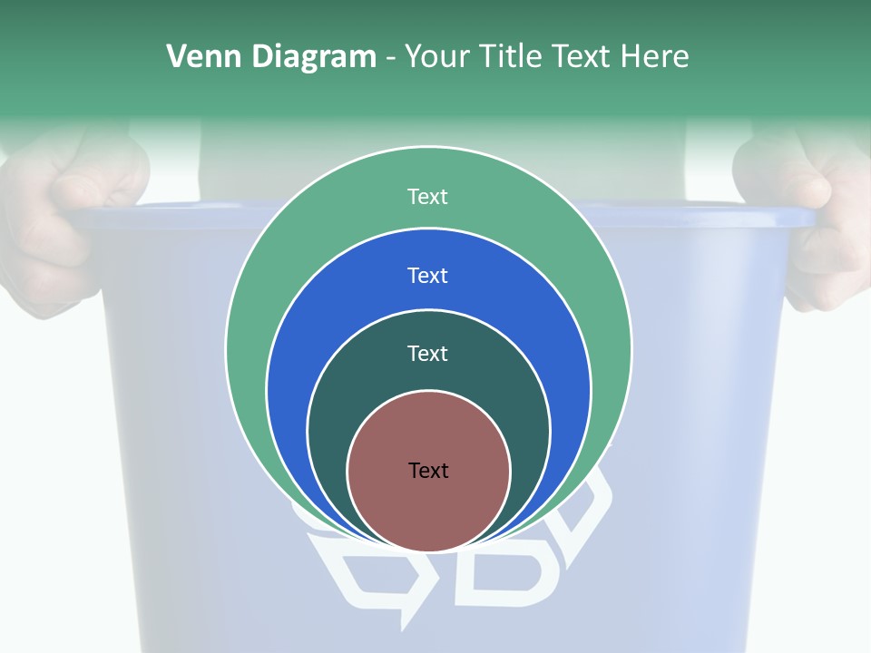 Man Holding Recycling Bin PowerPoint Template