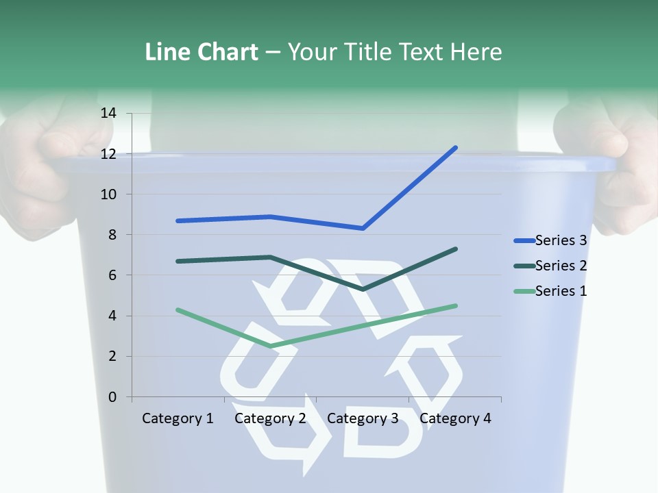 Man Holding Recycling Bin PowerPoint Template