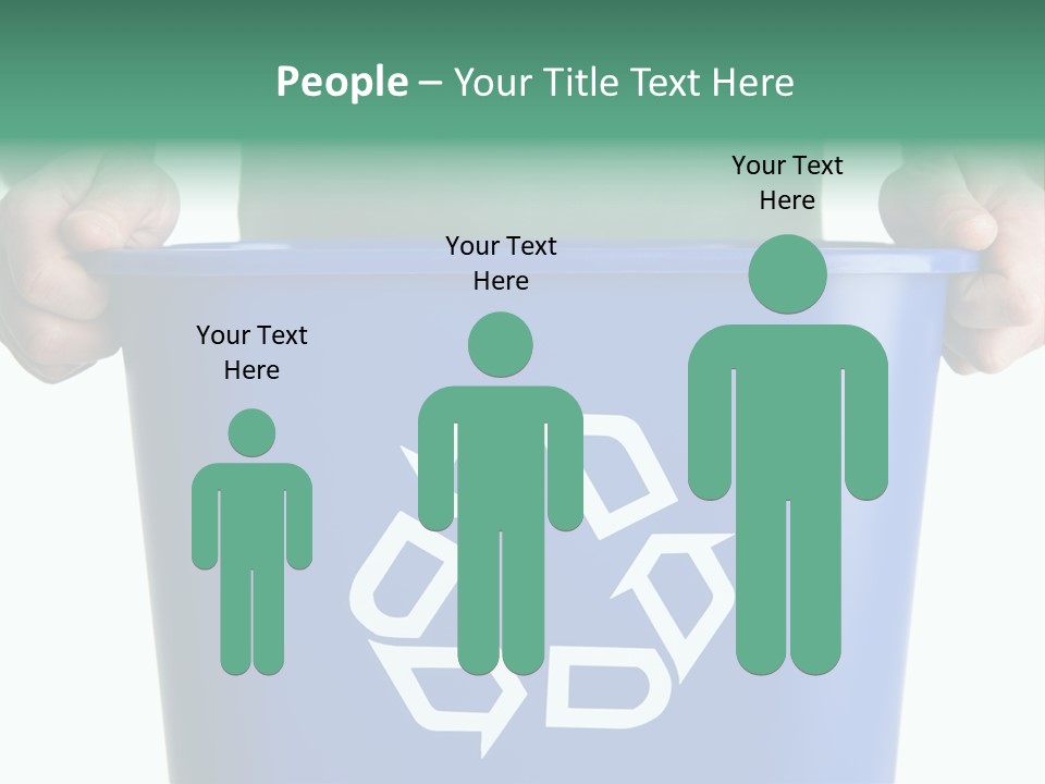 Man Holding Recycling Bin PowerPoint Template