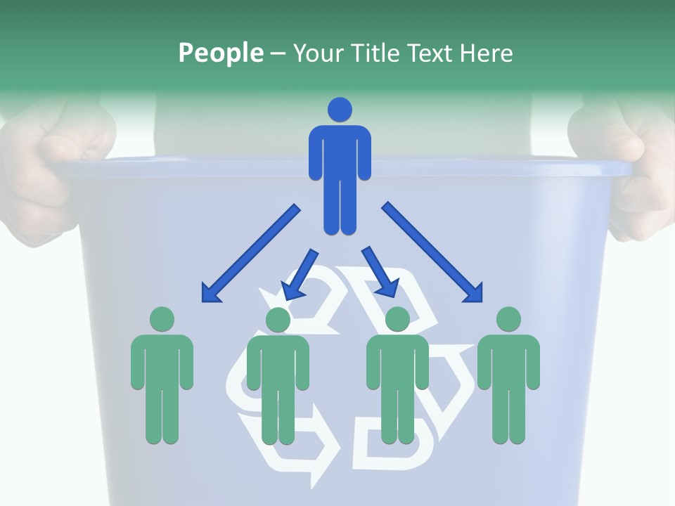 Man Holding Recycling Bin PowerPoint Template