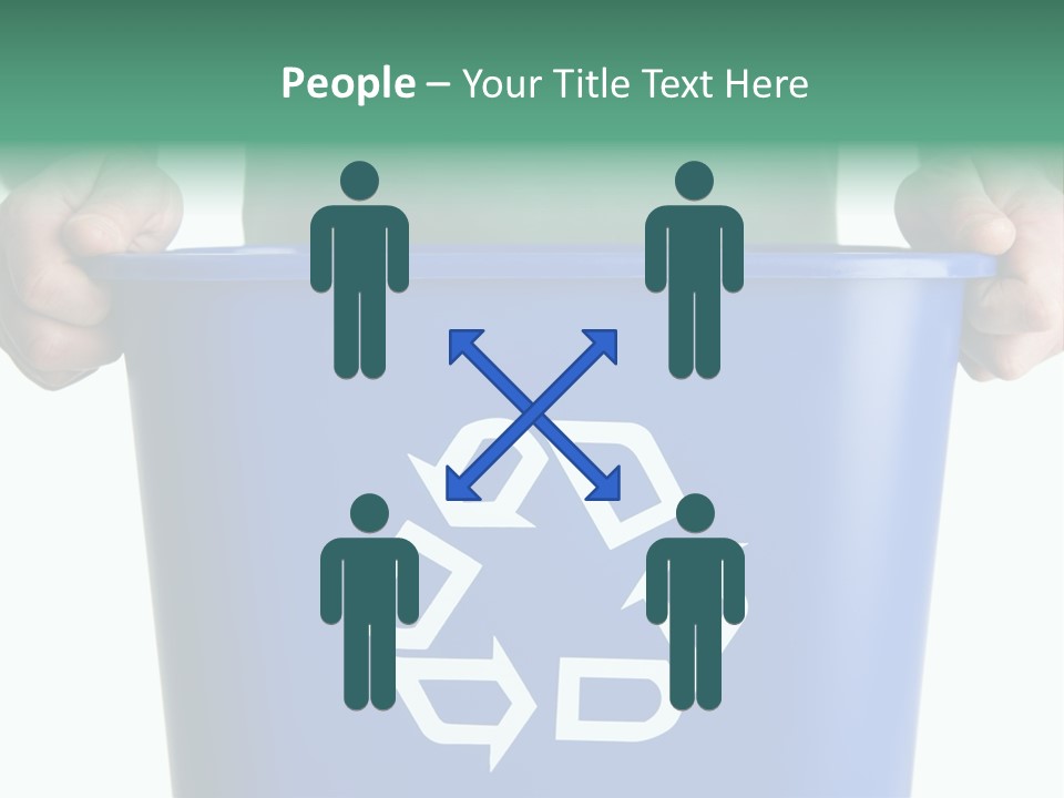 Man Holding Recycling Bin PowerPoint Template