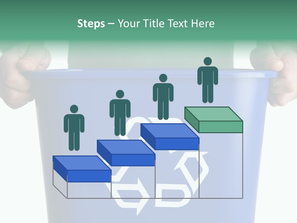 Man Holding Recycling Bin PowerPoint Template