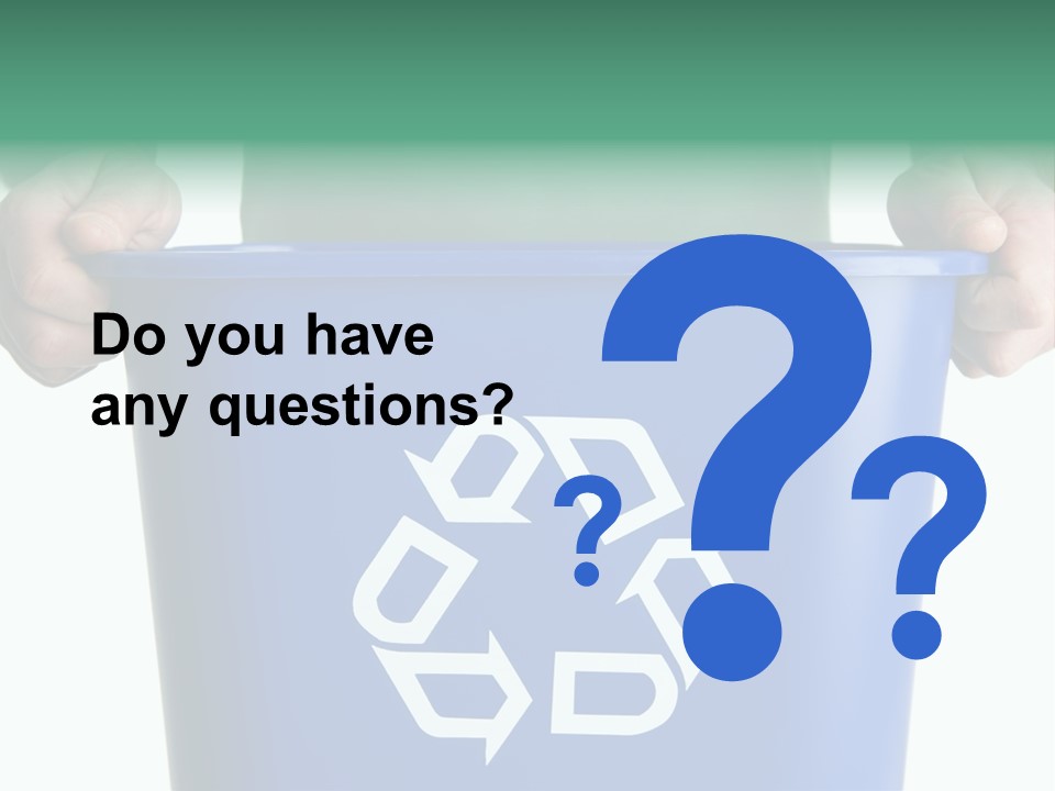 Man Holding Recycling Bin PowerPoint Template