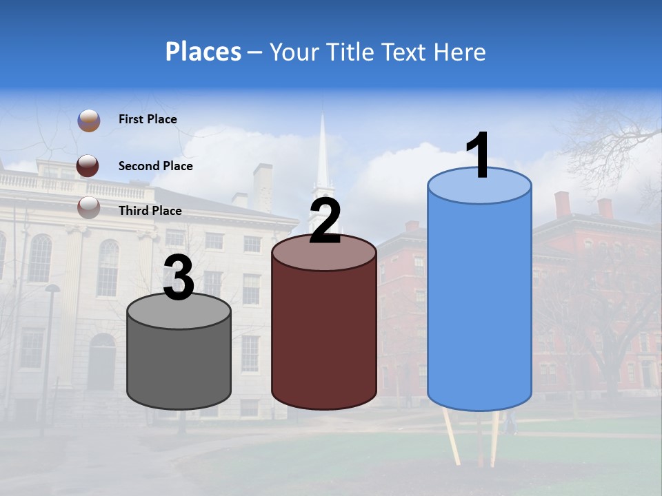 Harvard Square, Usa PowerPoint Template