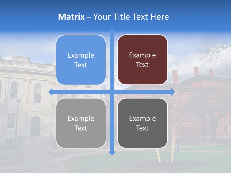 Harvard Square, Usa PowerPoint Template