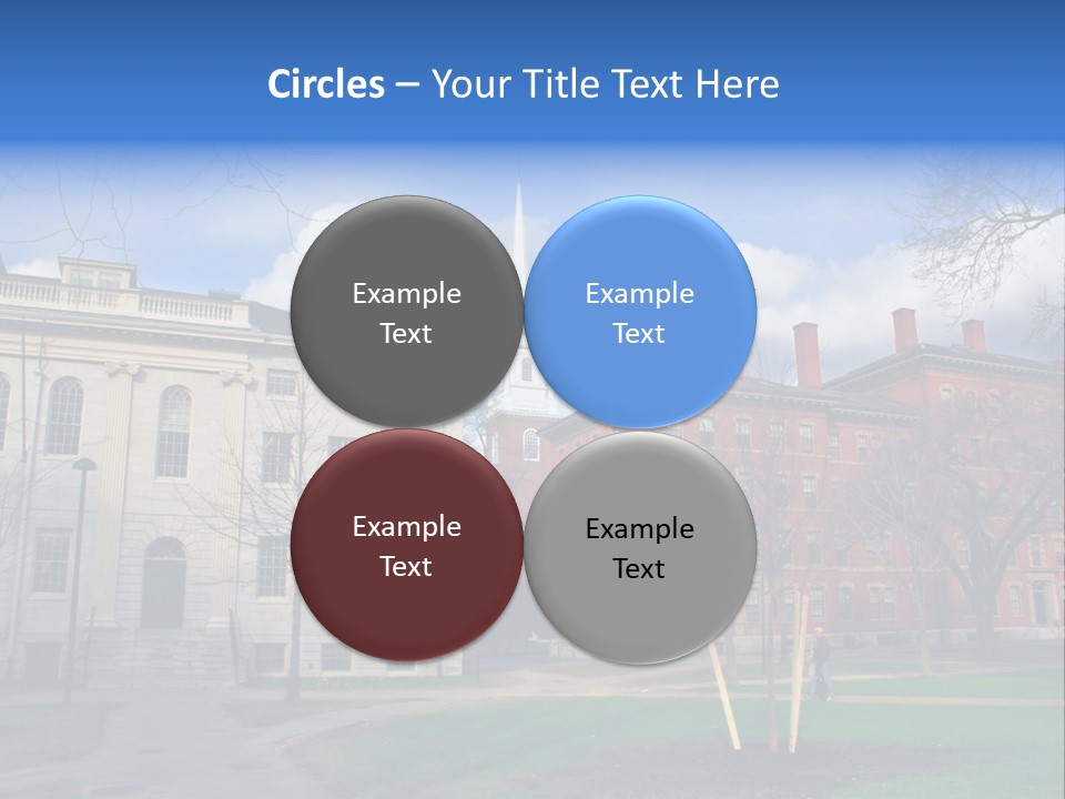 Harvard Square, Usa PowerPoint Template