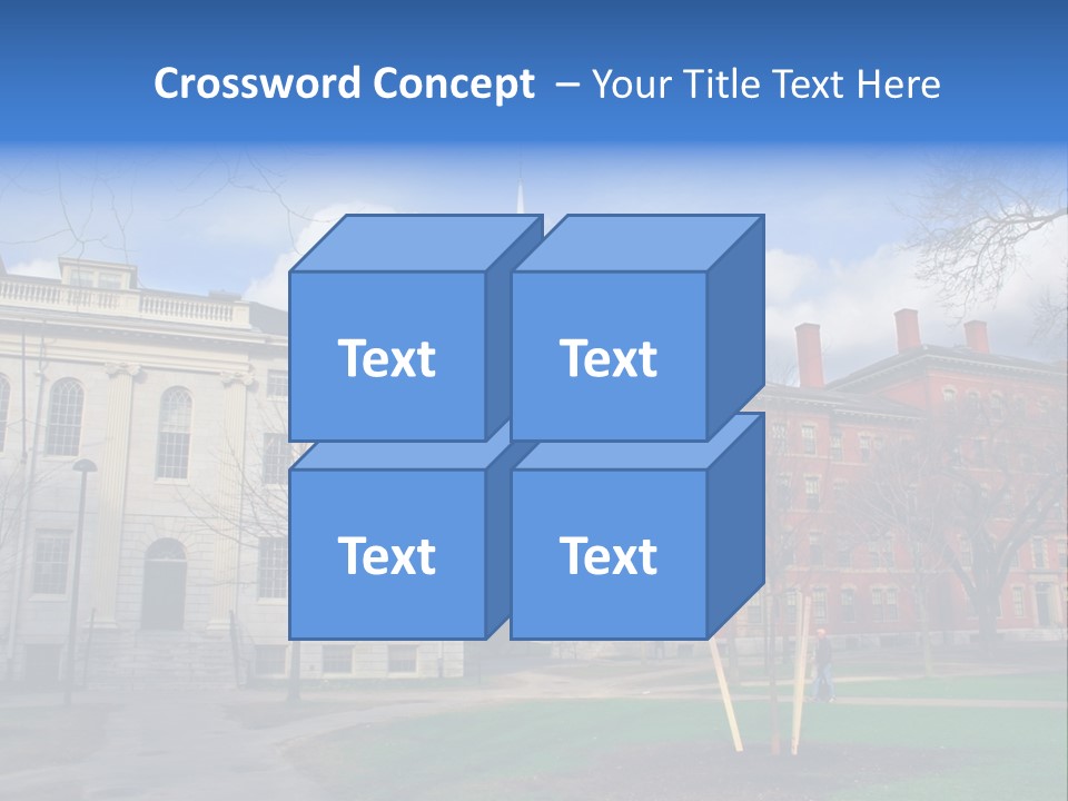 Harvard Square, Usa PowerPoint Template