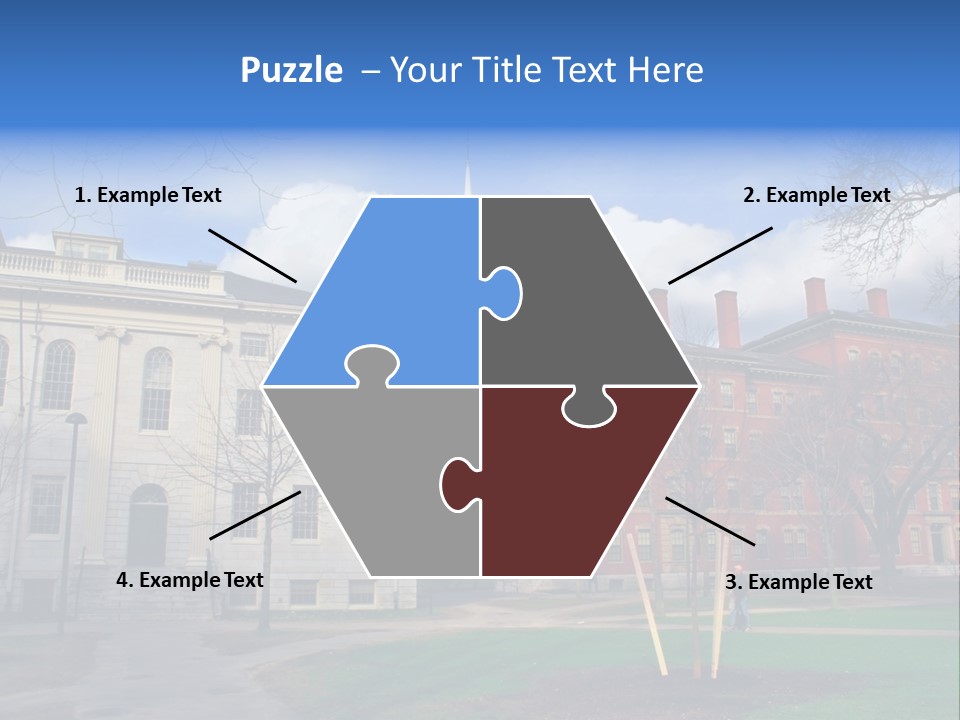 Harvard Square, Usa PowerPoint Template