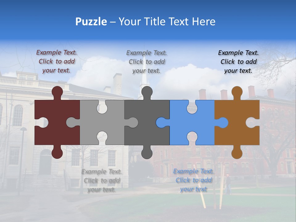 Harvard Square, Usa PowerPoint Template