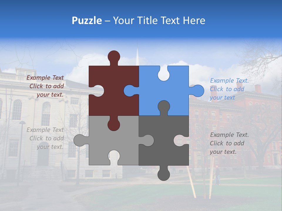 Harvard Square, Usa PowerPoint Template