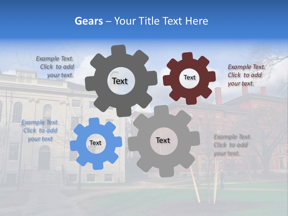 Harvard Square, Usa PowerPoint Template