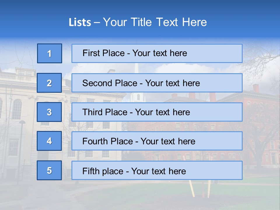 Harvard Square, Usa PowerPoint Template