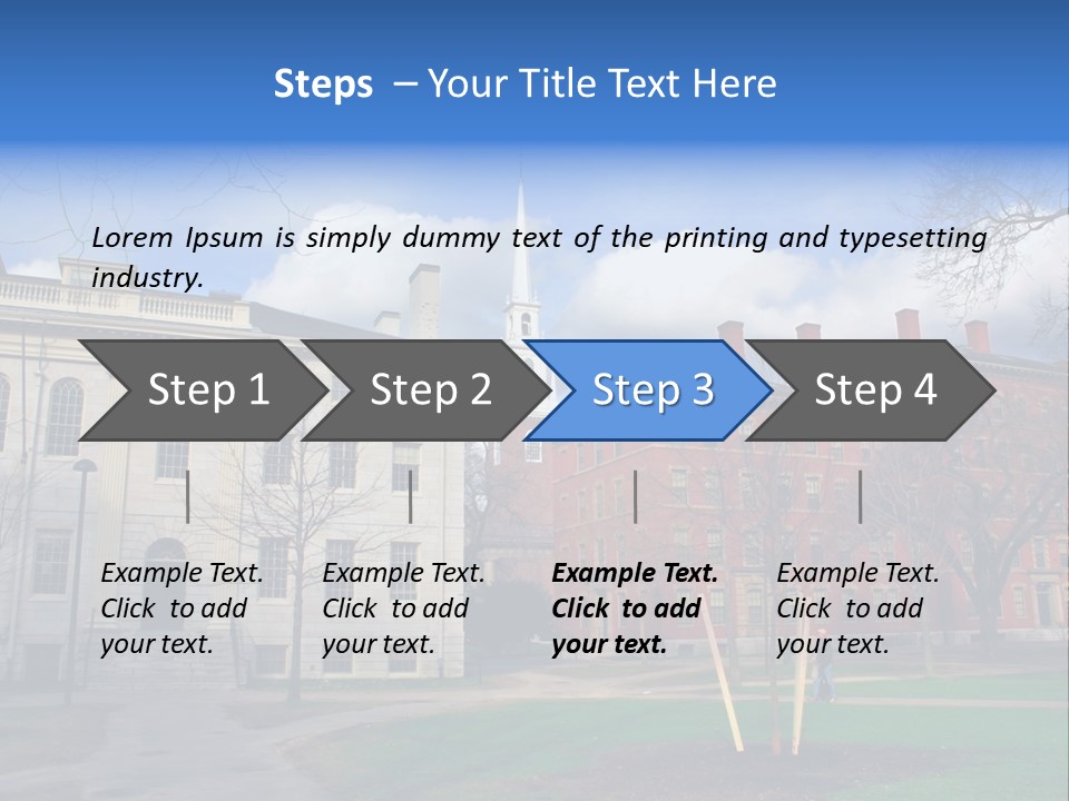 Harvard Square, Usa PowerPoint Template