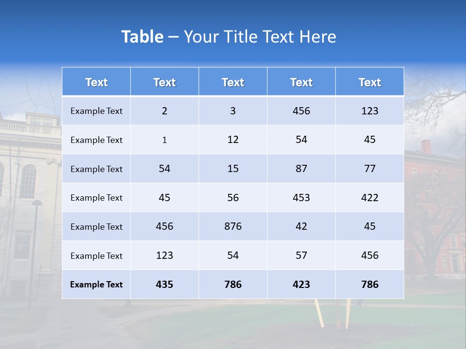 Harvard Square, Usa PowerPoint Template