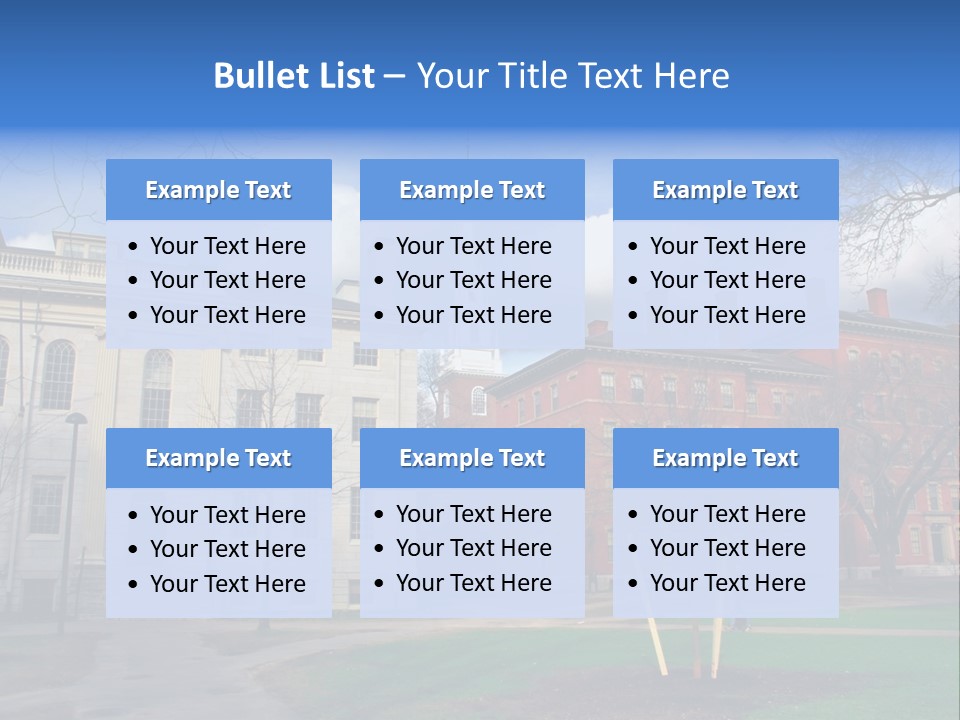 Harvard Square, Usa PowerPoint Template