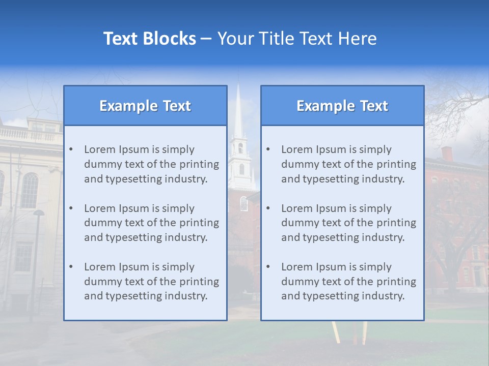 Harvard Square, Usa PowerPoint Template