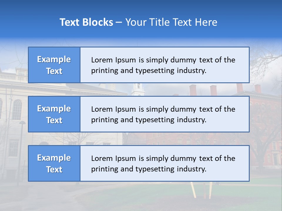 Harvard Square, Usa PowerPoint Template