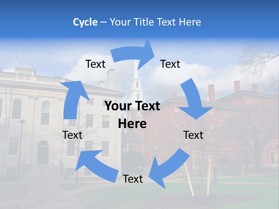 Harvard Square, Usa PowerPoint Template
