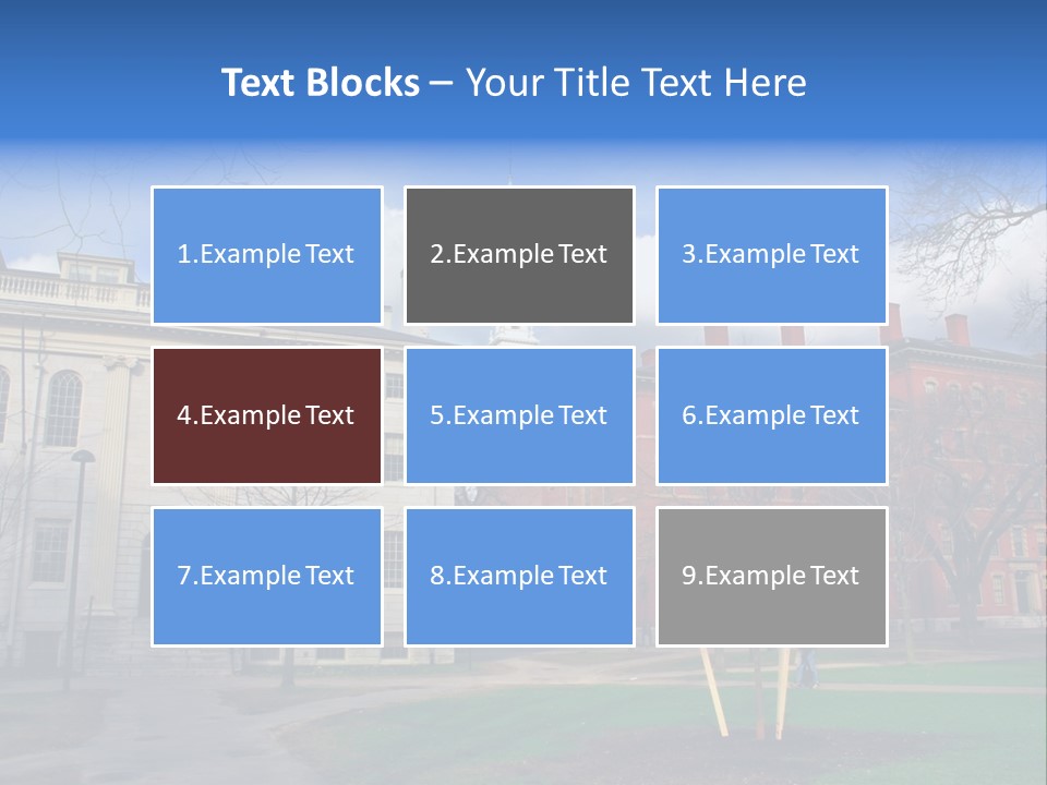 Harvard Square, Usa PowerPoint Template