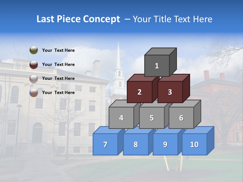 Harvard Square, Usa PowerPoint Template