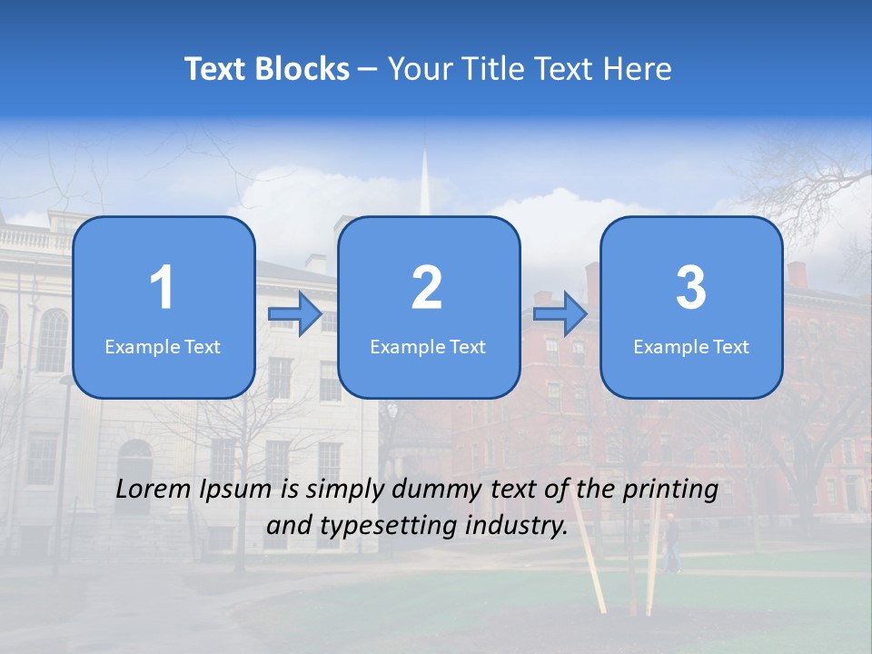 Harvard Square, Usa PowerPoint Template