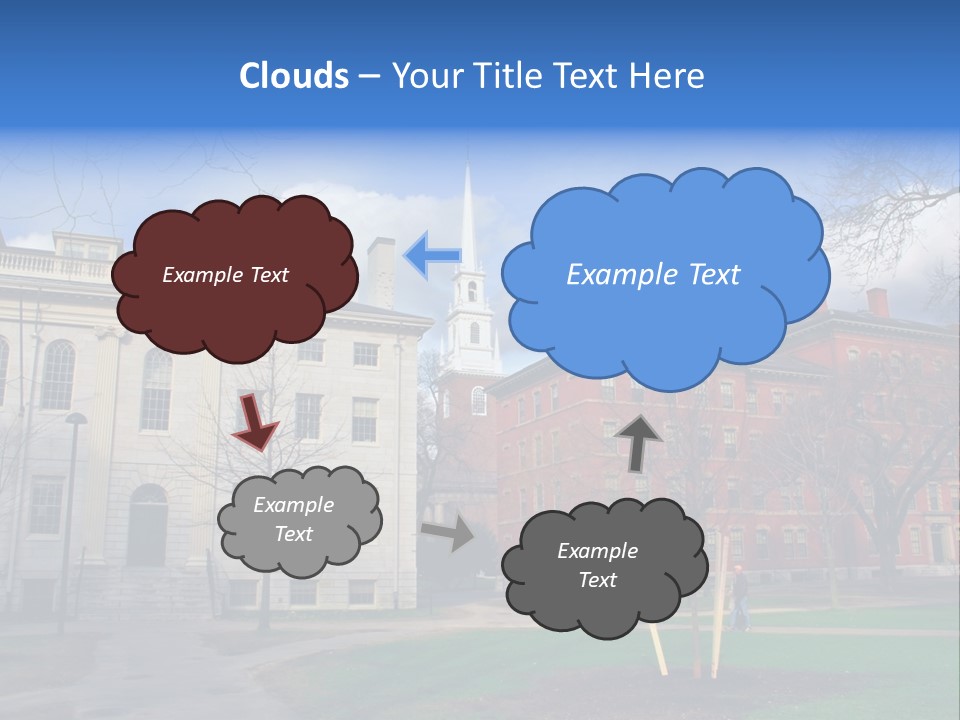 Harvard Square, Usa PowerPoint Template