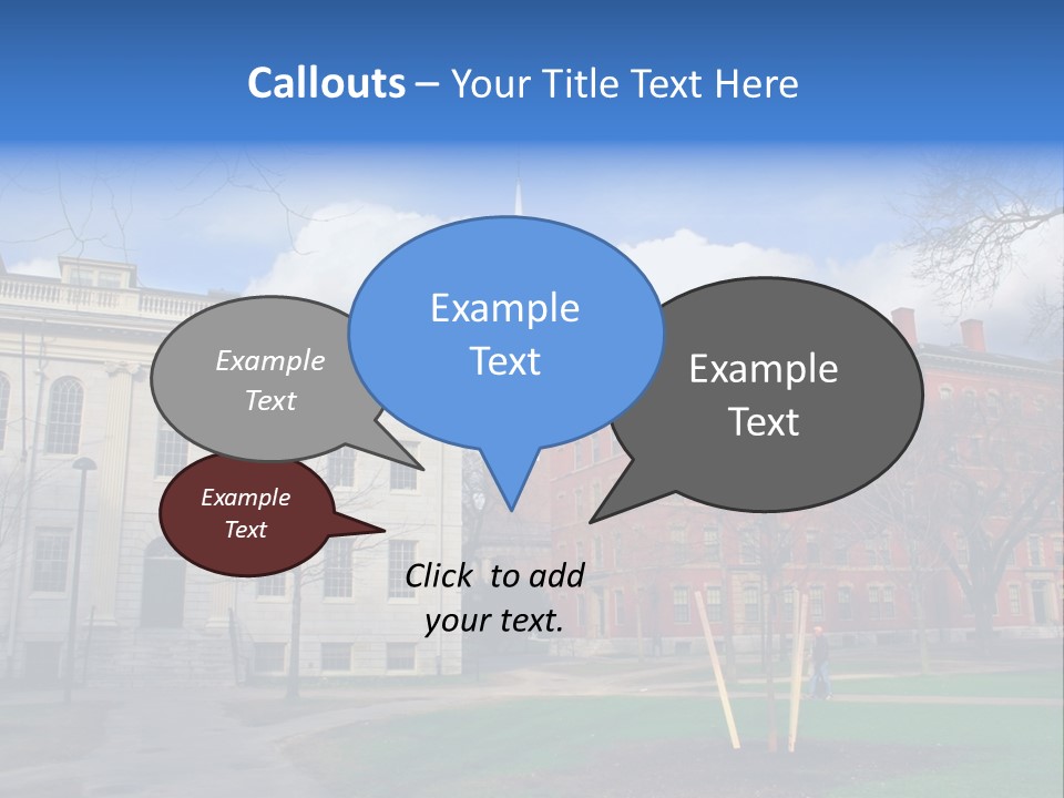 Harvard Square, Usa PowerPoint Template