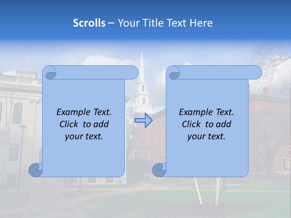 Harvard Square, Usa PowerPoint Template