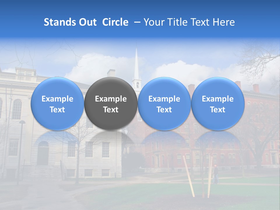 Harvard Square, Usa PowerPoint Template
