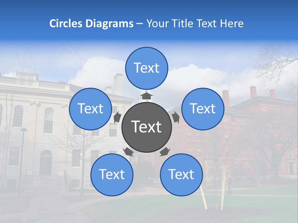 Harvard Square, Usa PowerPoint Template