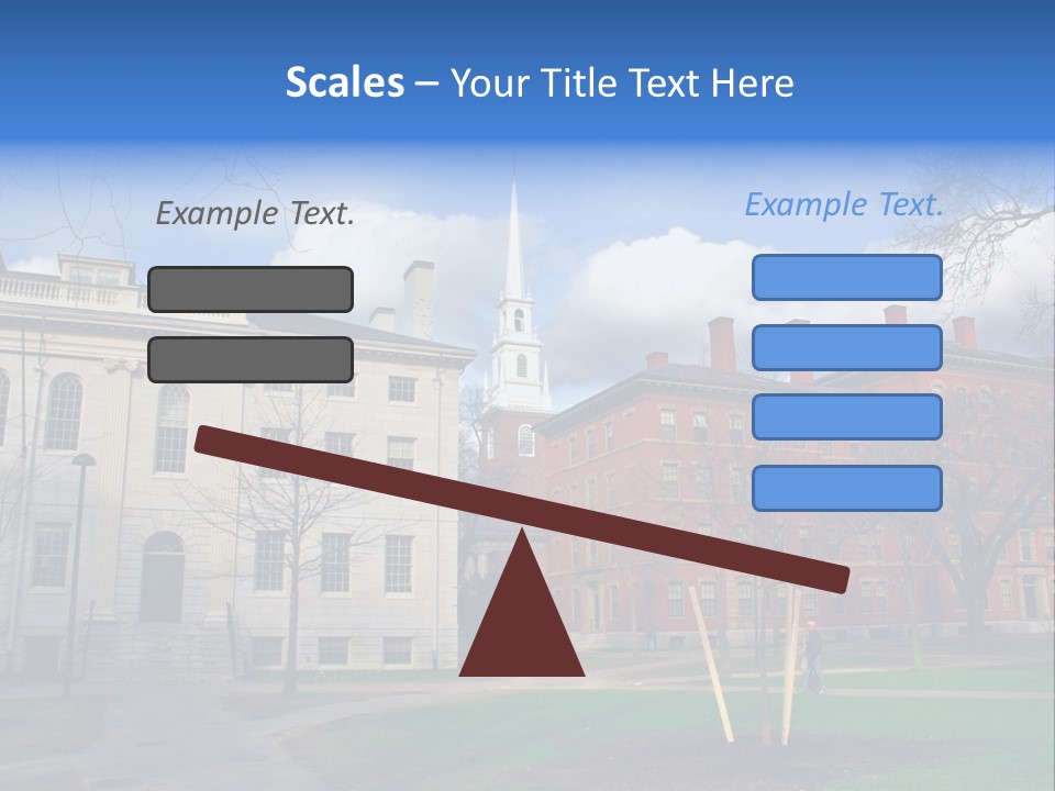 Harvard Square, Usa PowerPoint Template