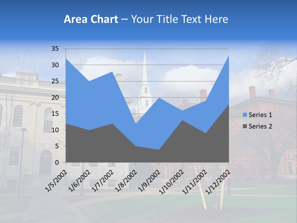 Harvard Square, Usa PowerPoint Template