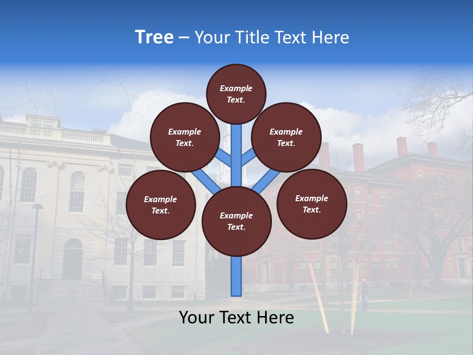 Harvard Square, Usa PowerPoint Template